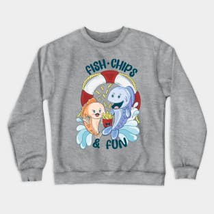 Fish, Chips and Fun Crewneck Sweatshirt